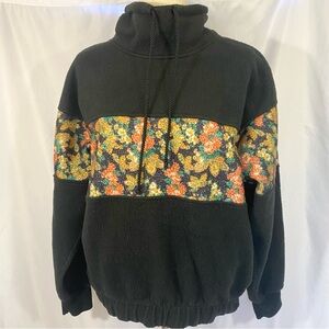 Vintage 80’s Justin Allen Fleece Pullover Sweatshirt Size Large Turtleneck